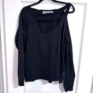 The Laundry Room L Colder Destroyed Sweatshirt Black Size Small